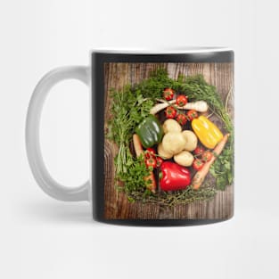 Vegetables and herbs nest arrangement Mug